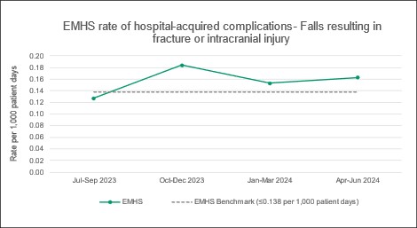 2503 PT EMHS 22 Hospital Acquired Complications  Falls  Graph
