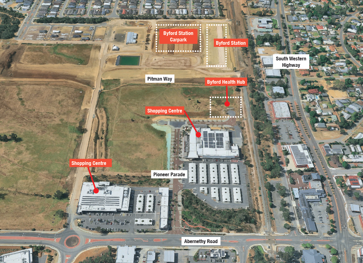 Aerial view - Byford Health Hub