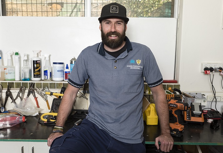 Jack in the grounds team work room at Kalamunda