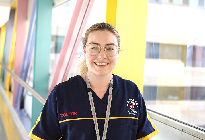 Dr Caitriona standing on the level 4 bridge